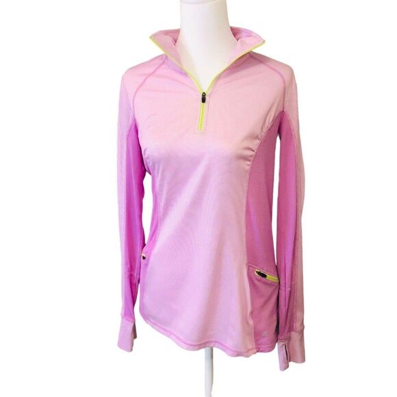 Xersion Light Pink Stripe 1/4 Zipper Women's Tennis Light Windbreaker Size (M) - Picture 2 of 7